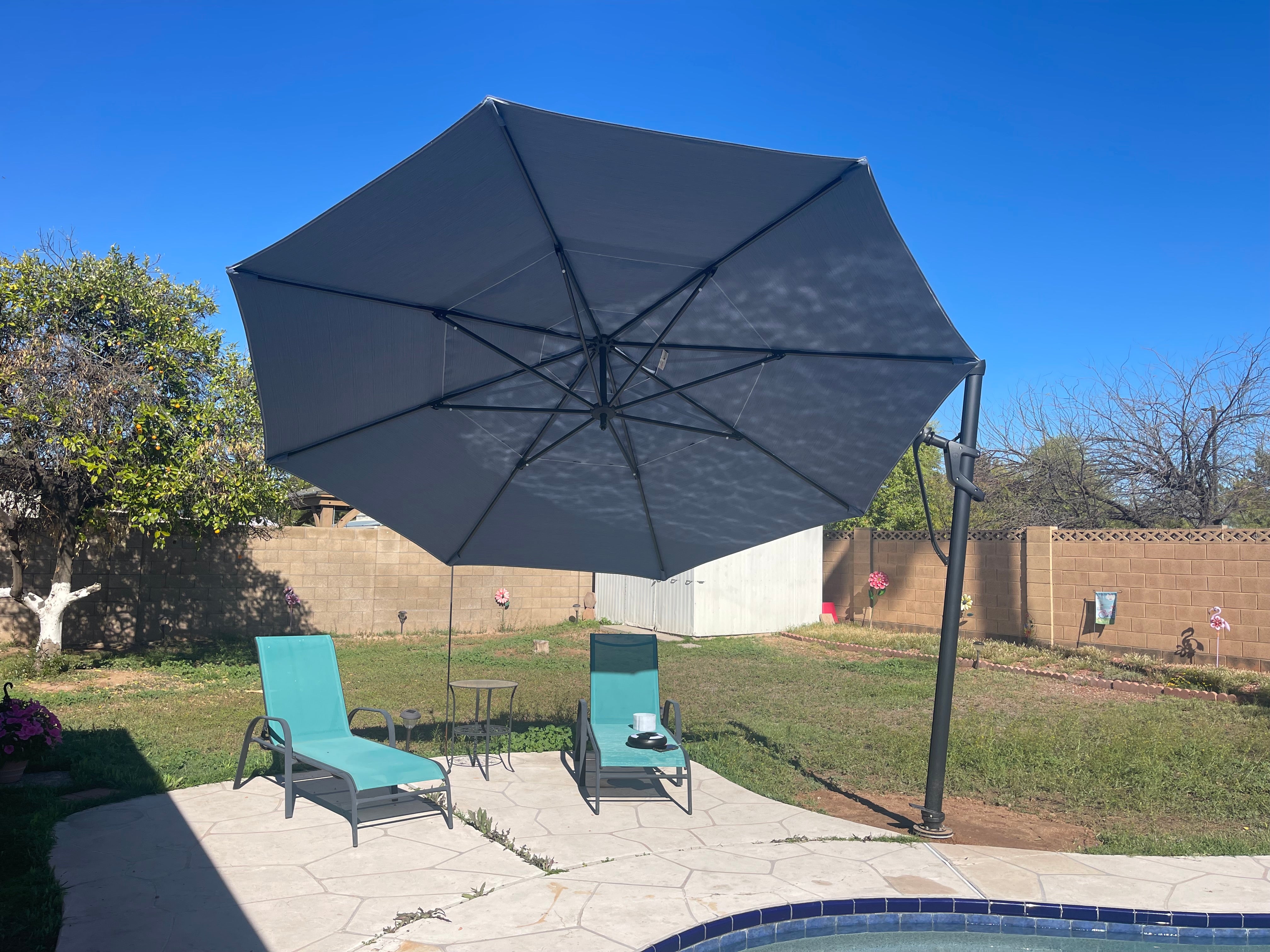 living accents s0um386pal octagon patio umbrella 13' Octagon AKZP – Stay Put Umbrellas