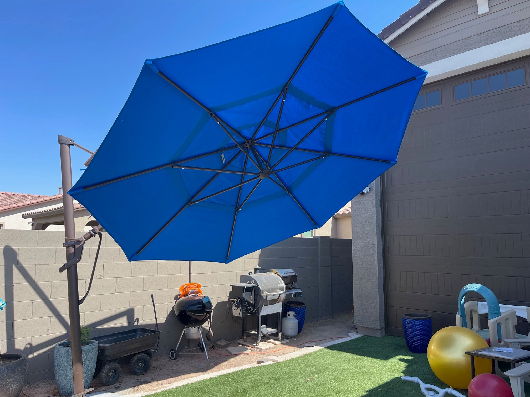 living accents s0um386pal octagon patio umbrella 13' Octagon AKZP – Stay Put Umbrellas
