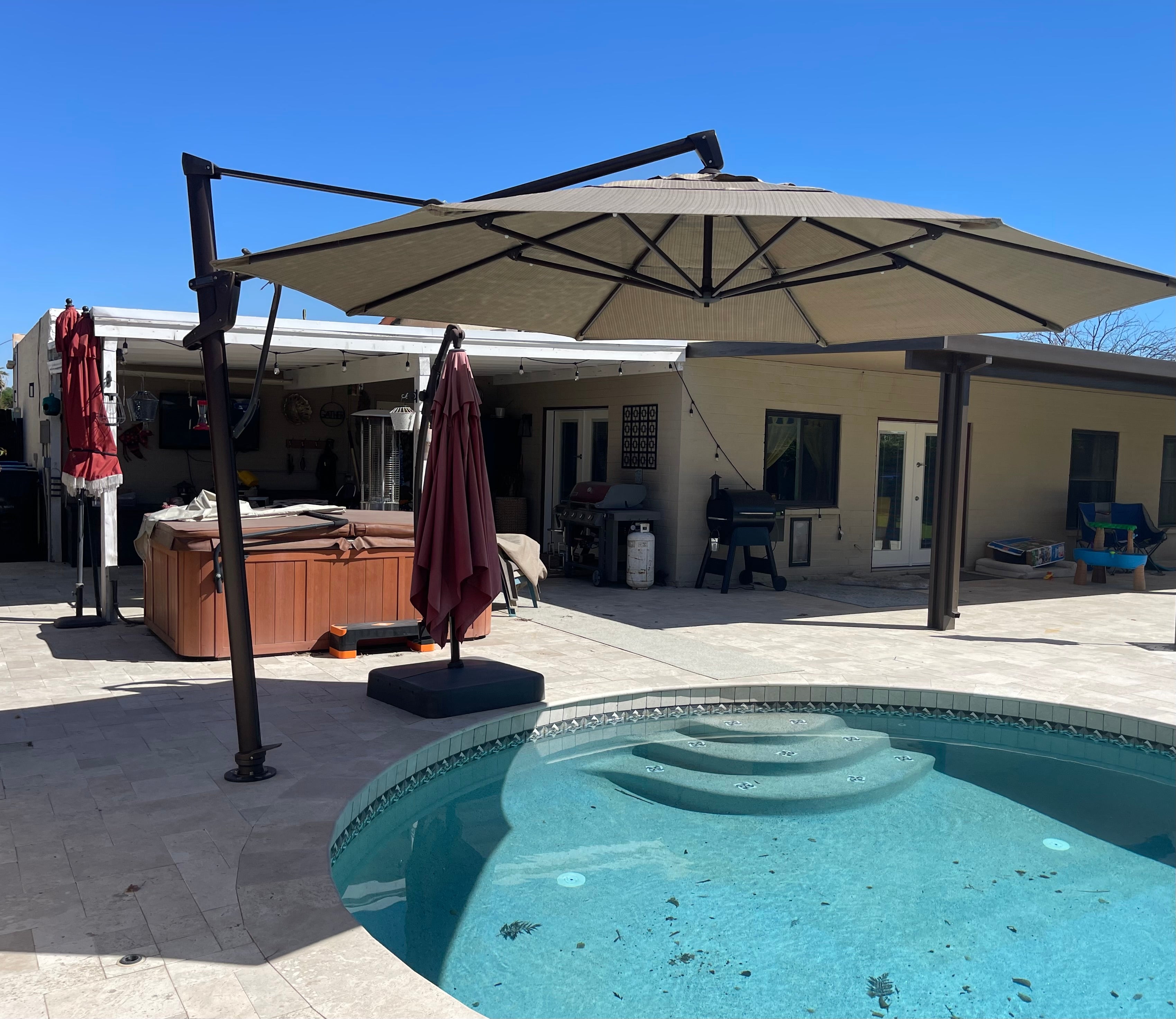living accents s0um386pal octagon patio umbrella 13' Octagon AKZP – Stay Put Umbrellas