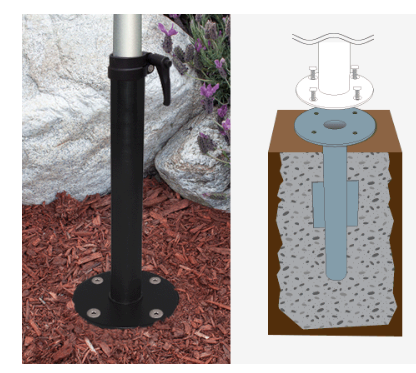 In-Ground Mount Kit with Stand $195