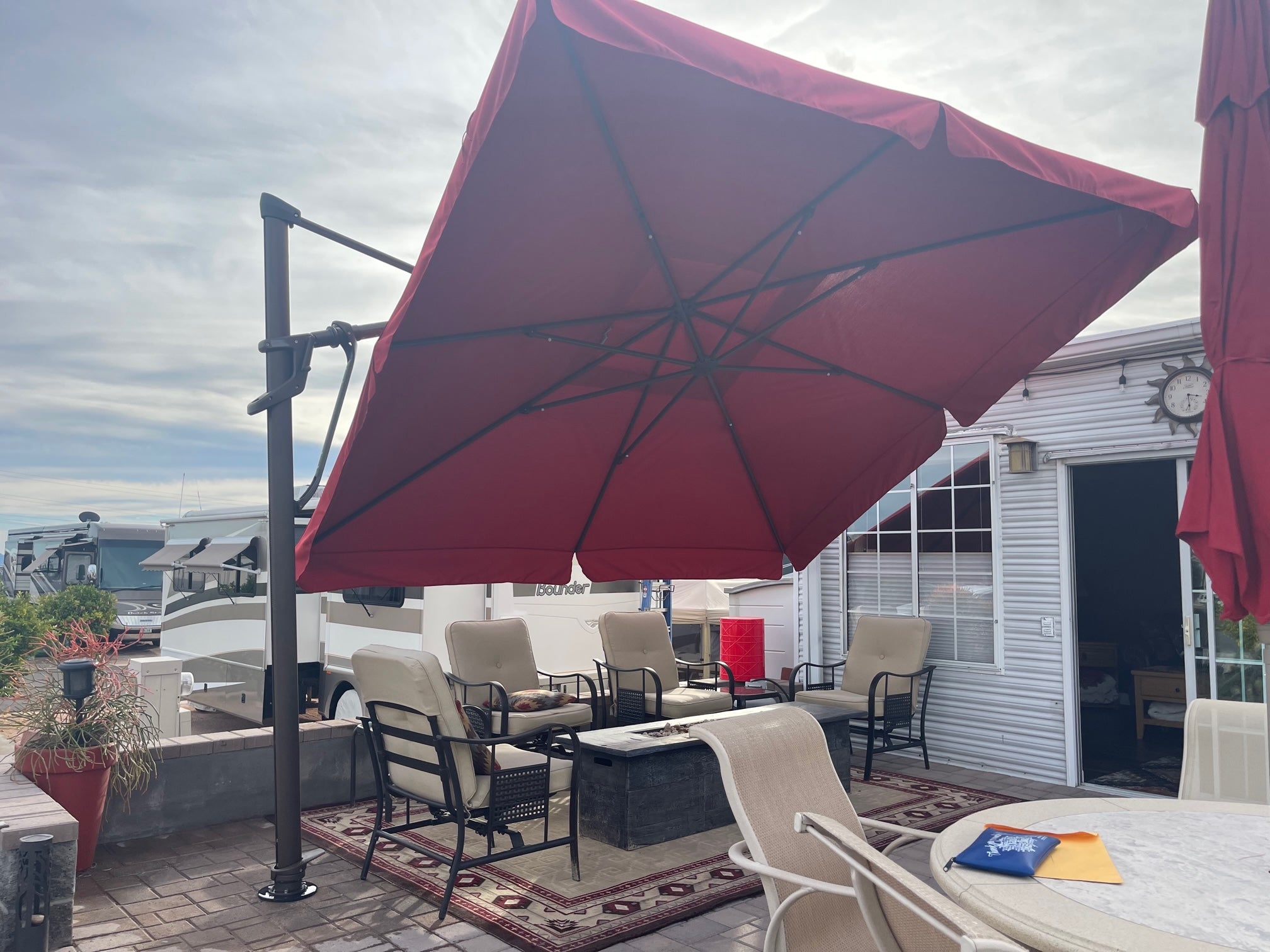 11.5 ft AKZP Cantilever Umbrella – Stay Put Umbrellas 11.5 ft AKZP Cantilever Umbrella – Stay Put Umbrellas