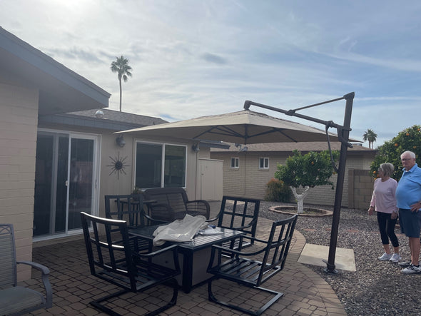 10X13 ft AKZPRT Cantilever Umbrella